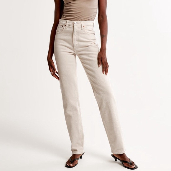 Abercrombie 90s Ultra High Rise Straight Jeans CL - Picture 8 of 8